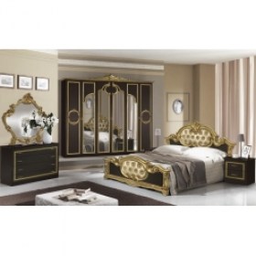 Dormitor Barocco Nero Gold